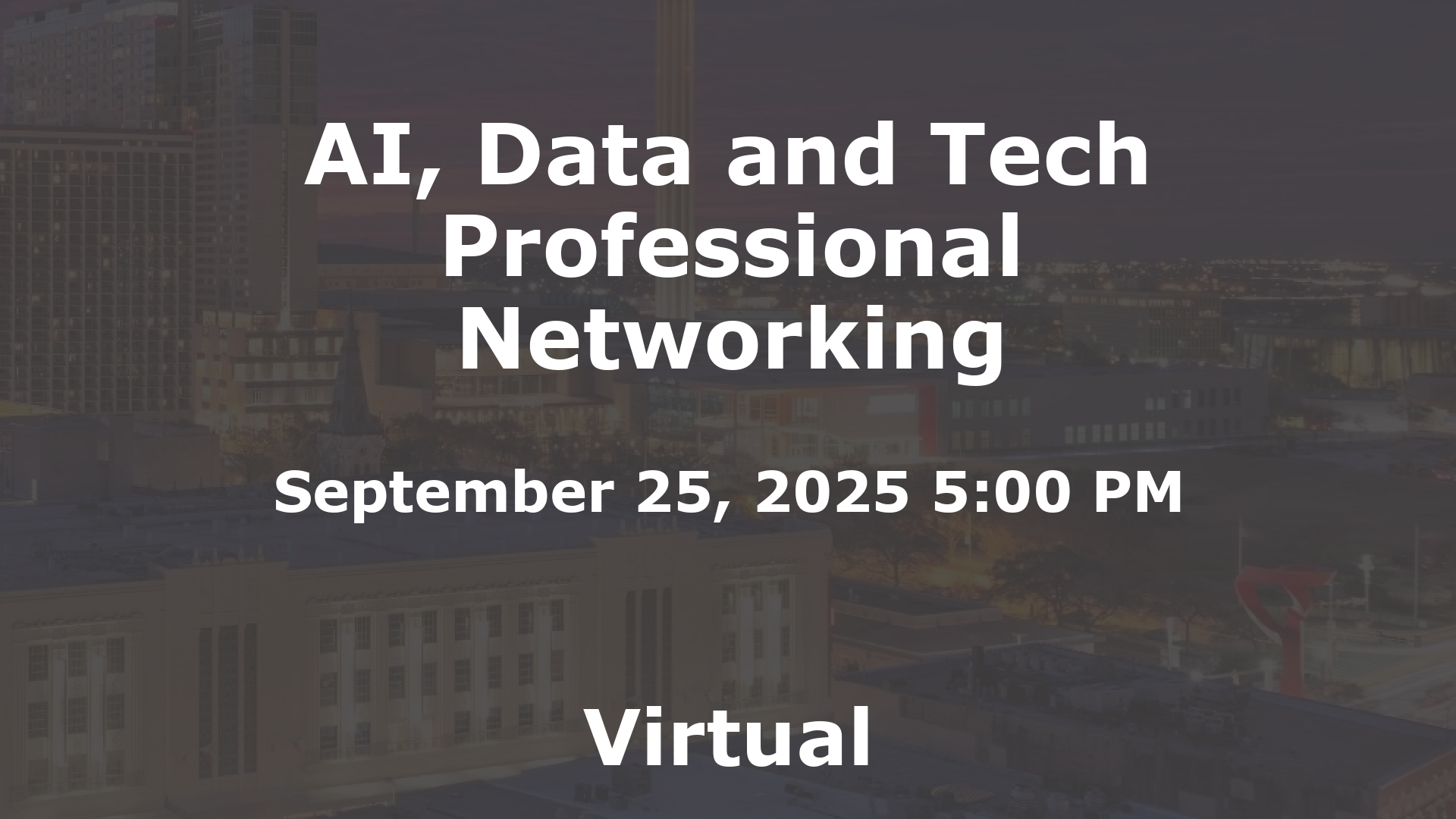 AI, Data and Tech Professional Networking event image